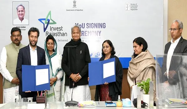 राजस्थान सरकार ने उद्योग, अक्षय ऊर्जा और पर्यटन क्षेत्र में 1.36 लाख करोड़ रुपये के समझौता ज्ञापन पर किए हस्ताक्षर
