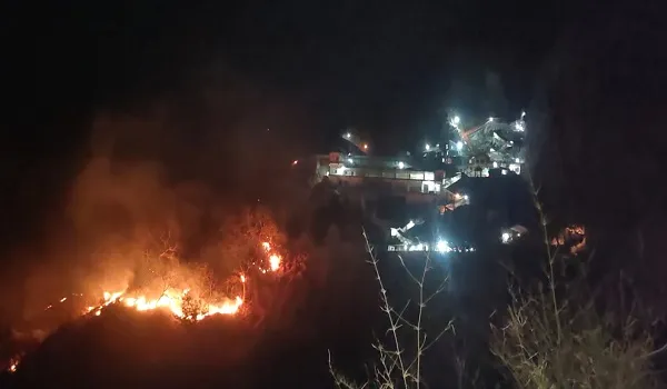 VIDEO: कुम्भलगढ़ अभ्यारण्य में आग का तांडव दूसरे दिन भी जारी, तेज हवा और सुखी घास की वजह से फैल रही आग