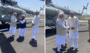 PM Modi Rajasthan Visit: "मरुधरा" पर PM मोदी, राज्यपाल कलराज मिश्र और CM गहलोत ने की अगवानी