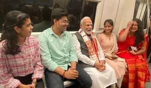 DU पहुंचने के लिए प्रधानमंत्री मोदी ने की मेट्रो की सवारी