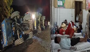 Pali News: देसूरी नाल में रामदेवरा जा रहे श्रद्धालुओं की बस पलटी, 24 जने घायल; सात को पाली किया रेफर