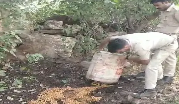 Dungarpur News: सारोली गांव में 500 लीटर महुआ वाश नष्ट, एक आरोपी गिरफ्तार