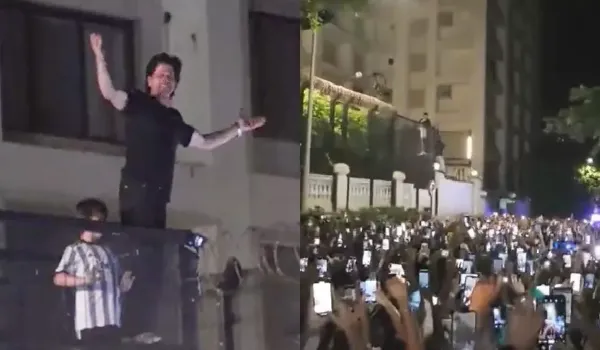 Shahrukh Khan का बर्थडे मनाने के लिए मन्नत के बाहर उमड़े फैंस, एक्टर ने किया धन्यवाद